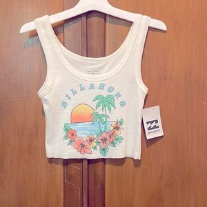 Billabong Coastal Bliss Crop Cotton Tank Top